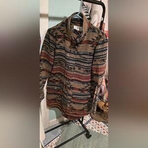 Jack by BB Dakota Striped Pattern Pea Coat